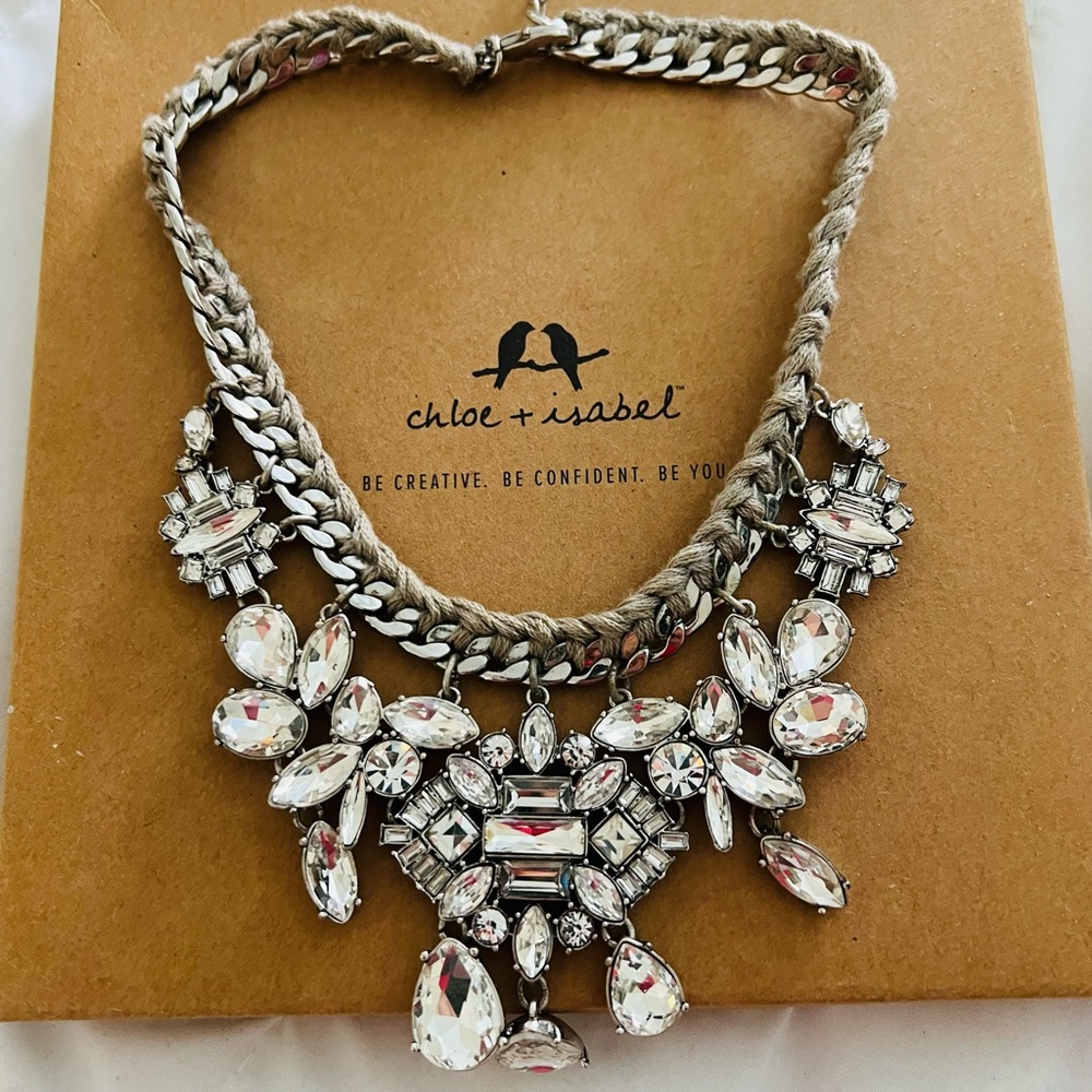 Chloe + Isabel Silver and Crystal Necklace